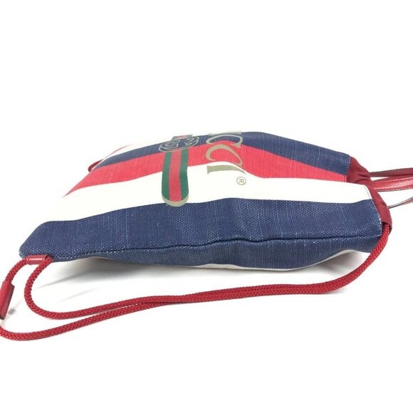 GUCCI 473872 Tricolor Knapsack 2-Way Bag Hand Bag Tote Bag Backpack - Picture 7 of 15